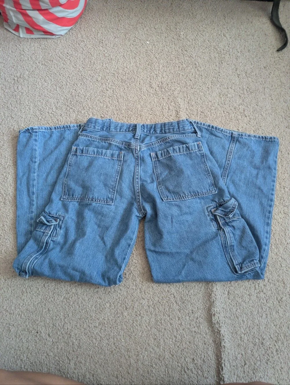 Old Navy High-Rise Baggy Cargo Jeans Size 14 Kids